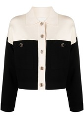 Sandro two-tone knit cardigan