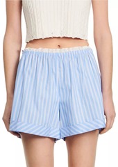 Sandro Wide-Leg Cotton Shorts