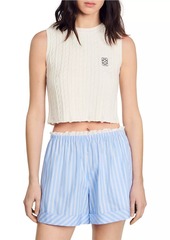 Sandro Wide-Leg Cotton Shorts