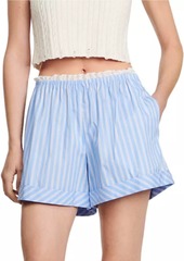 Sandro Wide-Leg Cotton Shorts