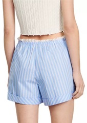 Sandro Wide-Leg Cotton Shorts