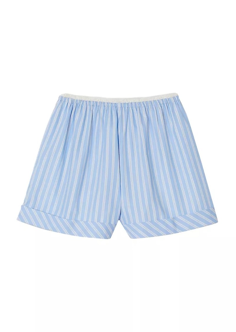 Sandro Wide-Leg Cotton Shorts