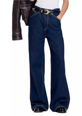 Sandro Wide-Leg Flared Jeans