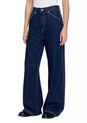 Sandro Wide-Leg Flared Jeans