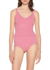 sandro Ribbed Wool Sweater Tank in Pink at Nordstrom