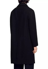 Sandro Wool Broadcloth Coat