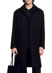 Sandro Wool Broadcloth Coat