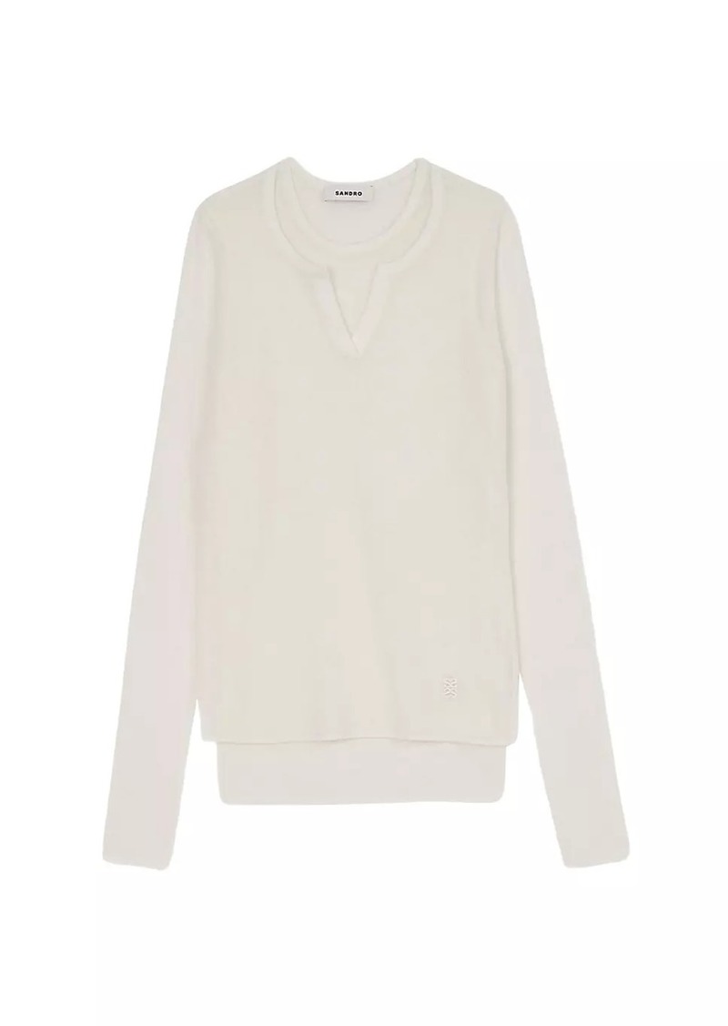 Sandro Wool Layered Effect Jumper