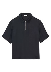 Sandro Zip Collar Polo Shirt