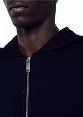 Sandro Zipped Cardigan With Hood