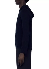 Sandro Zipped Cardigan With Hood