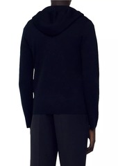 Sandro Zipped Cardigan With Hood