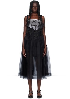 Sandy Liang Black Monchi Midi Dress