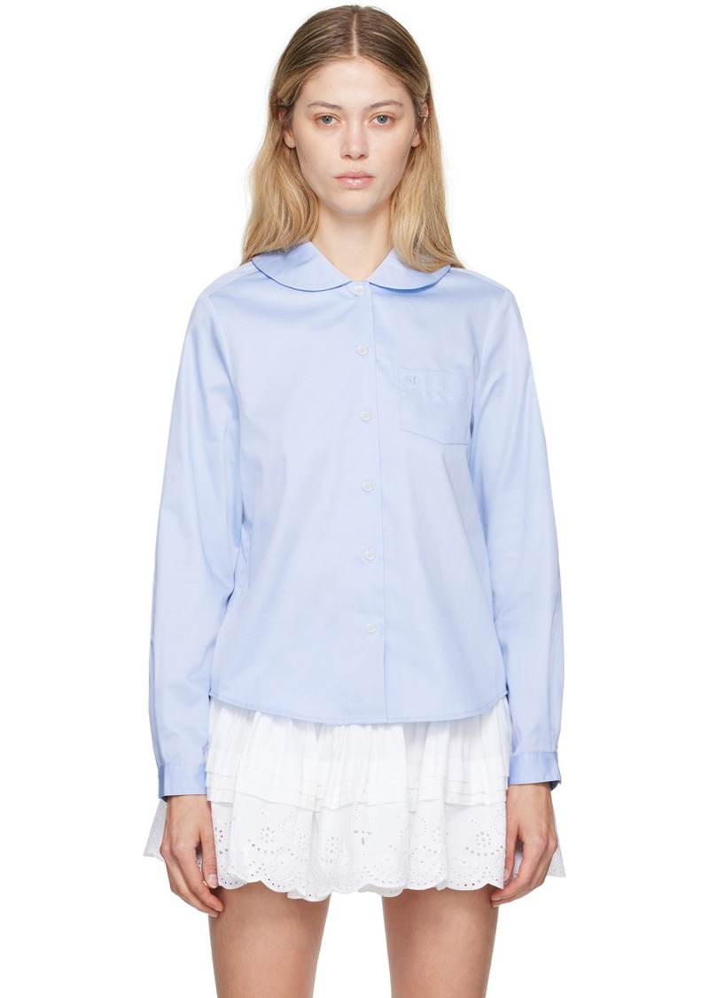 Sandy Liang Blue Wilbur Shirt