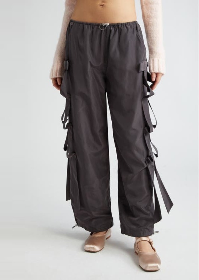 Sandy Liang Camille Bow Detail Track Pants