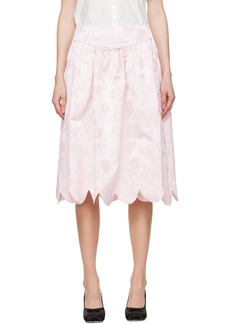 Sandy Liang Pink Greta Midi Skirt