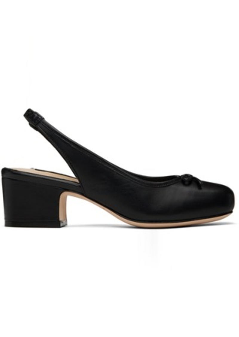 Sandy Liang SSENSE Exclusive Black Slingback 45 Heels