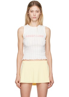 Sandy Liang White Clipper Tank Top