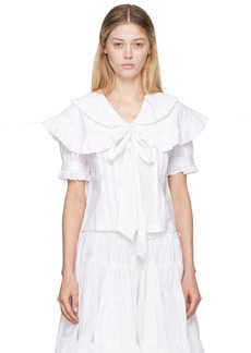 Sandy Liang White Guagua Blouse