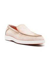 Santoni almond-toe suede loafers