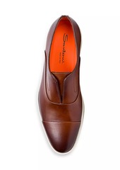 Santoni Atlantis Burnished Leather Loafers