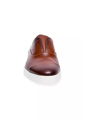 Santoni Atlantis Burnished Leather Loafers