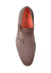 Santoni Atlantis Suede Monk Strap Shoes