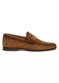 Santoni Burnished Suede Loafers