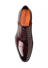 Santoni Carter Cap-Toe Leather Oxfords