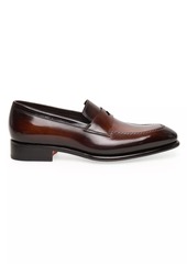 Santoni Carter Leather Penny Loafers