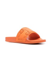 Santoni debossed-logo slides