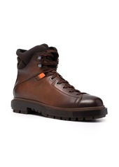 Santoni distressed lace-up mountain boots