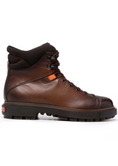 Santoni distressed lace-up mountain boots