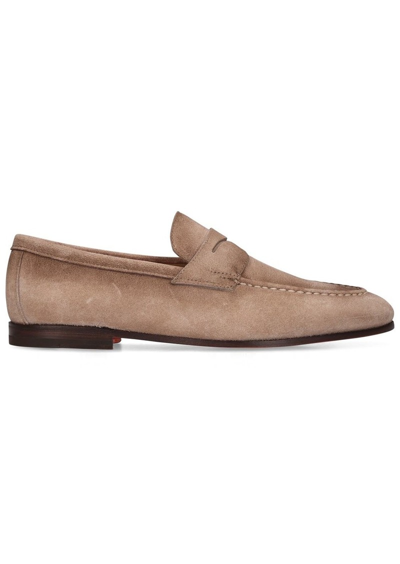 Santoni Door Suede Loafers