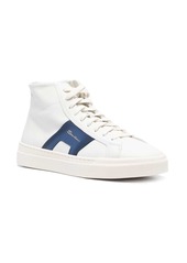 Santoni double-buckle leather sneakers