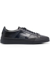 Santoni Double Buckle leather sneakers