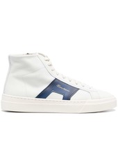 Santoni double-buckle leather sneakers