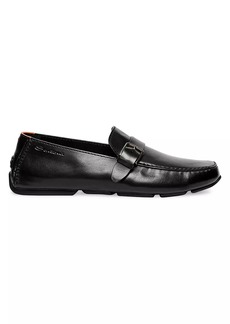 Santoni Leather Driving Loafers