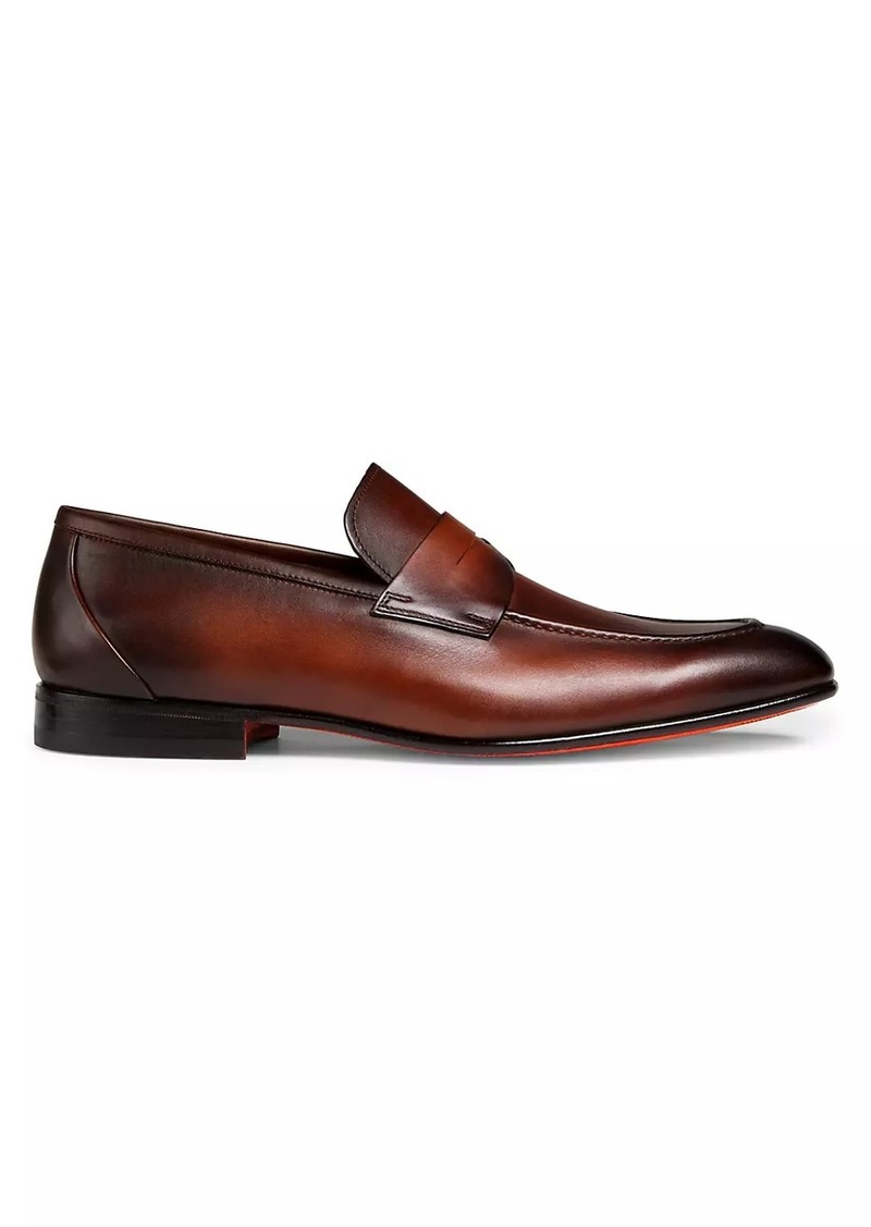 Santoni Leather Loafers