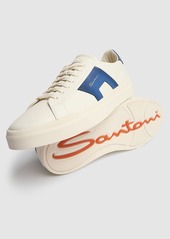 Santoni Leather Low Top Sneakers
