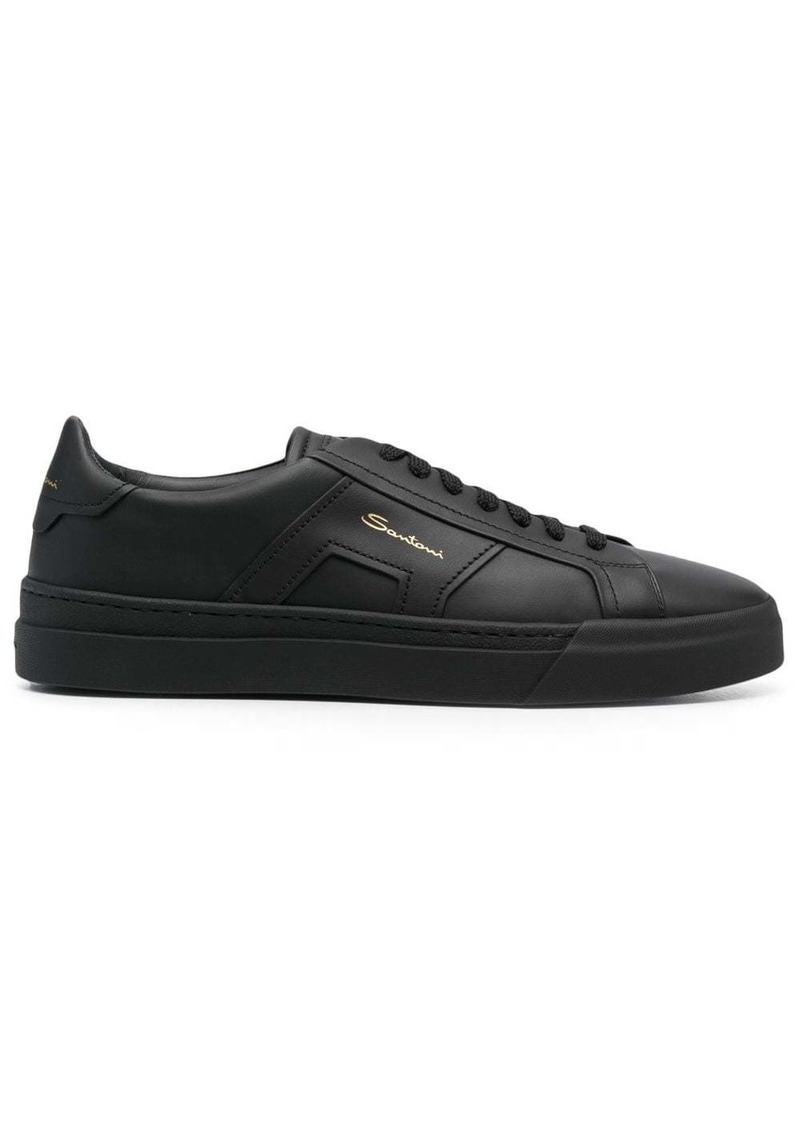 Santoni leather low-top sneakers