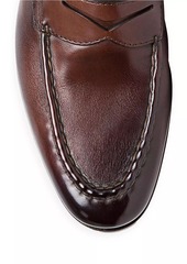 Santoni Leather Penny Loafers