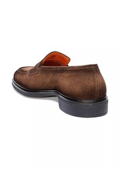 Santoni Leather Penny Loafers