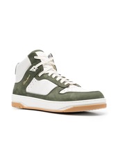 Santoni logo-print hi-top sneakers