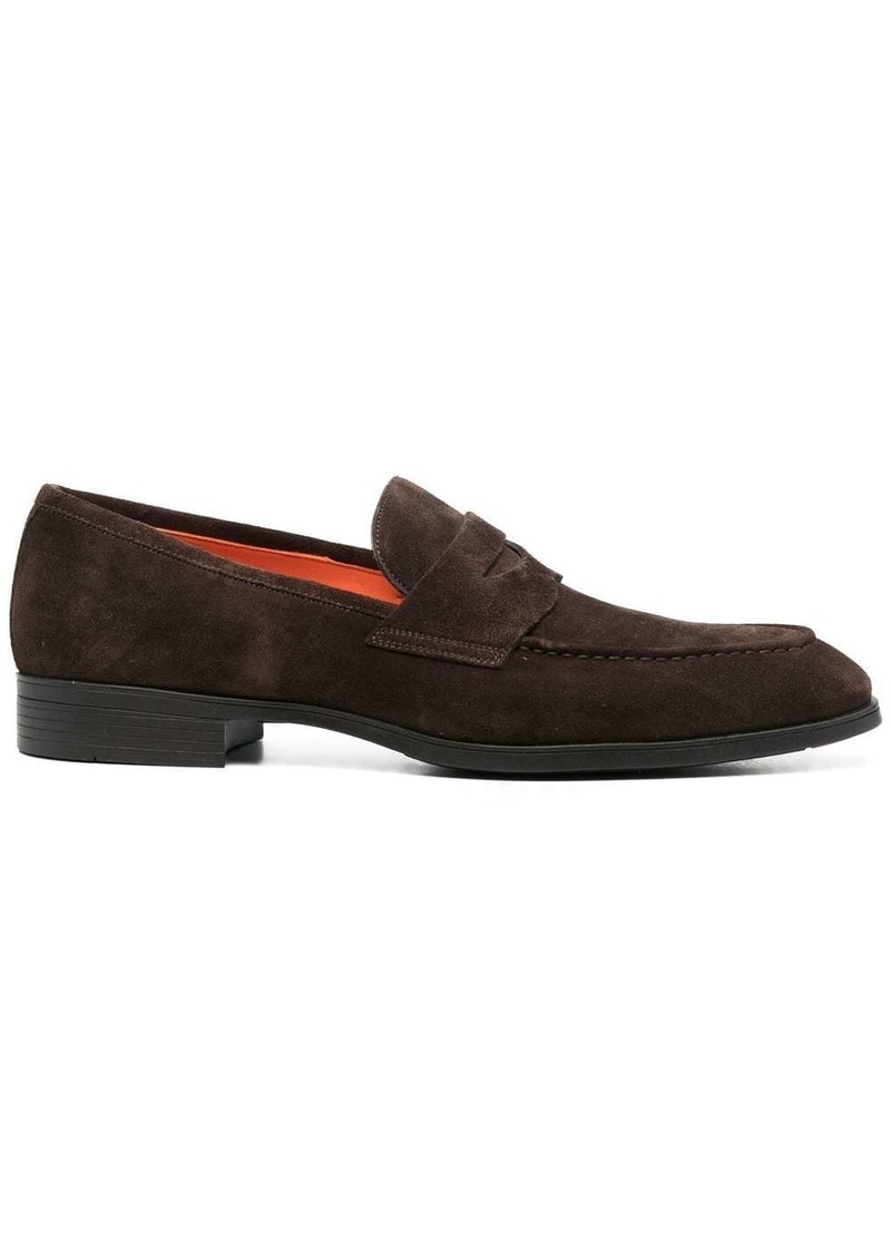 Santoni low-heel suede loafers