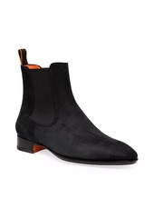 Santoni Pierce Nubuck Chelsea Boots