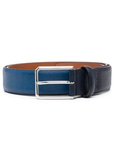 Santoni square-buckle leather belt