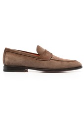 Santoni suede penny loafers