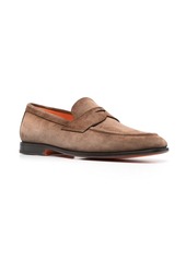 Santoni suede penny loafers