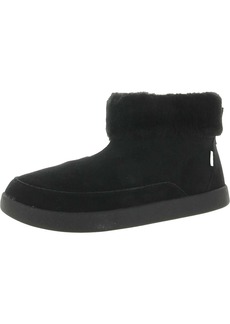 Sanuk Roll-Top Womens Suede Faux Fur Ankle Boots